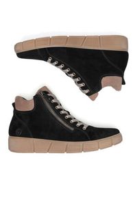 Remonte Trzewiki D1T70-03 Czarny. Kolor: czarny. Materiał: zamsz, skóra #6