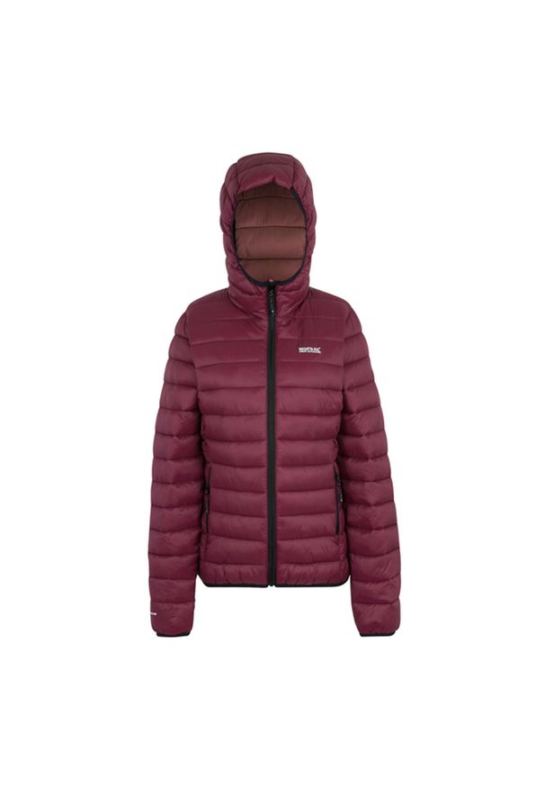 Regatta - Kurtka Ocieplana Damska Z Kapturem Marizion. Typ kołnierza: kaptur. Kolor: czerwony. Materiał: puch. Sport: turystyka piesza