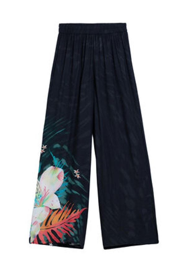 Desigual Spodnie materiałowe Daikiri 26SWPW52 Czarny Regular Fit. Kolor: czarny. Materiał: wiskoza