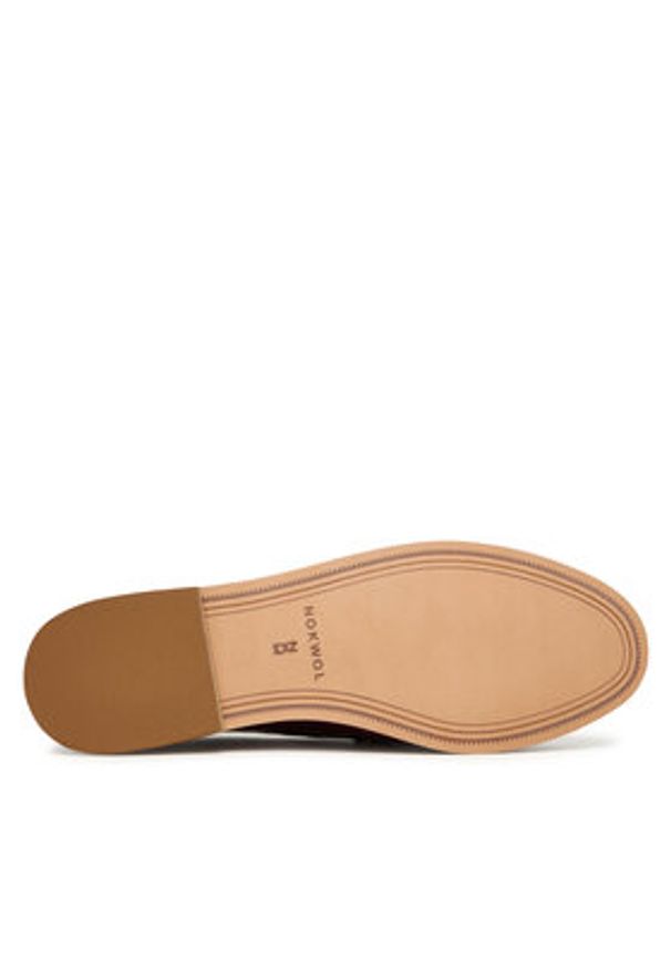 Nokwol Mokasyny Mica Bordowy. Kolor: czerwony. Materiał: skóra