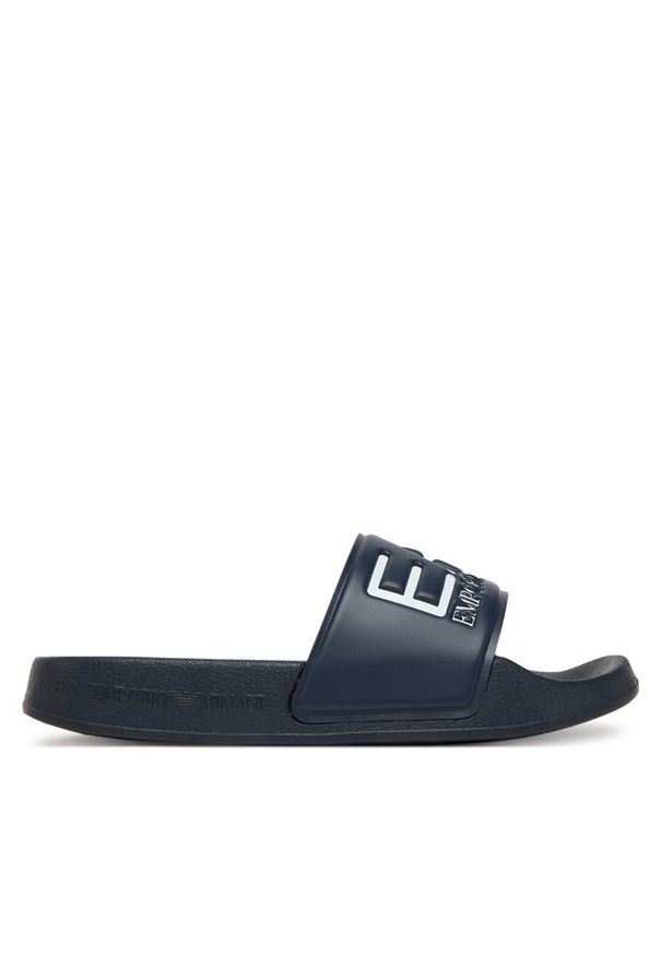 Klapki EA7 Emporio Armani. Kolor: niebieski