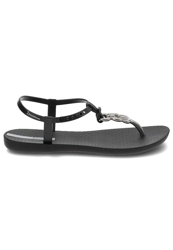 Czarne Sandały Ipanema Wodoodporne Sandały Damskie. Okazja: na spacer, na co dzień, na plażę. Kolor: czarny. Wzór: aplikacja. Sezon: lato. Styl: casual, sportowy, wakacyjny
