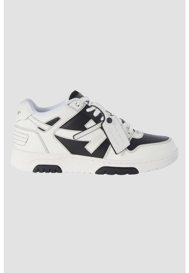 OFF-WHITE Biało-czarne sneakersy Out Of Office Sneaker. Kolor: biały