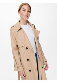 only - ONLY Trencz Chloe 15242306 Beżowy Regular Fit. Kolor: beżowy. Materiał: syntetyk
