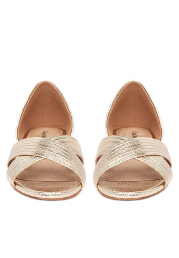 Clara Barson Baleriny WS24038-03 Złoty. Kolor: złoty. Materiał: skóra