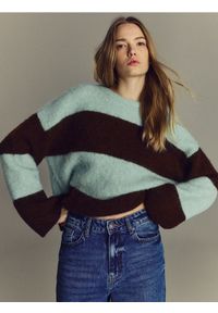 Reserved - Sweter z dodatkiem wełny - wielobarwny. Materiał: wełna #1