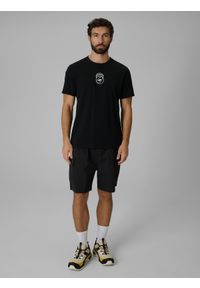 4f - 4F T-shirt regular z nadrukiem męski - czarny XXL. Okazja: na co dzień. Kolor: czarny. Materiał: dzianina, bawełna, materiał. Wzór: nadruk. Styl: casual, klasyczny #2