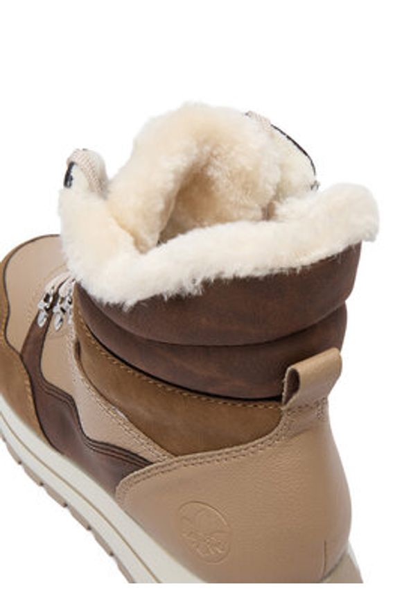 Rieker Trzewiki CEO-N4002-20 Beżowy. Kolor: beżowy. Materiał: skóra