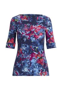 Lauren Ralph Lauren - LAUREN RALPH LAUREN Bluzka 200971065001 Granatowy Slim Fit. Kolor: niebieski. Materiał: bawełna #4