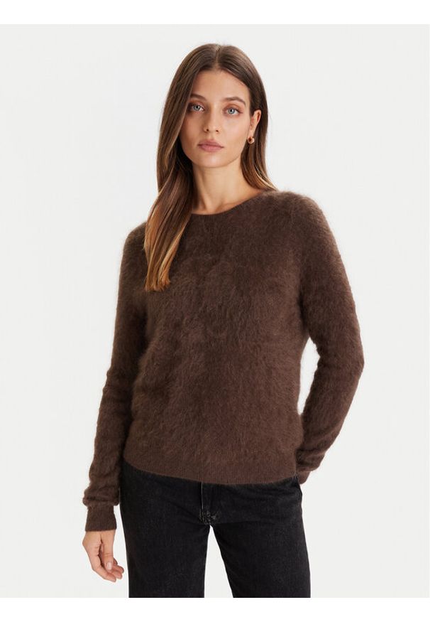 ViCOLO Sweter 22066F Brązowy Regular Fit. Kolor: brązowy. Materiał: kaszmir