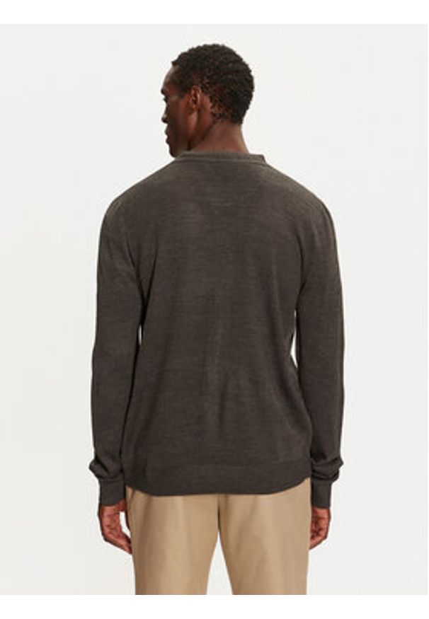 Brave Soul Kardigan MK-162GHAZALI Szary Regular Fit. Kolor: szary. Materiał: syntetyk