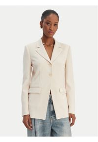 Patrizia Pepe Marynarka 8S0559/A6F5-W409 Écru Regular Fit. Materiał: syntetyk #1