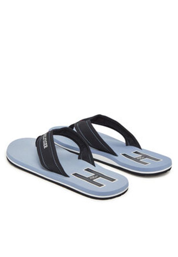 TOMMY HILFIGER - Tommy Hilfiger Japonki Hilfiger H Padded Beach Sandal FM0FM05536 Granatowy. Kolor: niebieski. Materiał: materiał