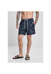Szorty kąpielowe Urban Classics pattern. Kolor: niebieski, wielokolorowy, czarny. Długość: krótkie. Sezon: lato #1