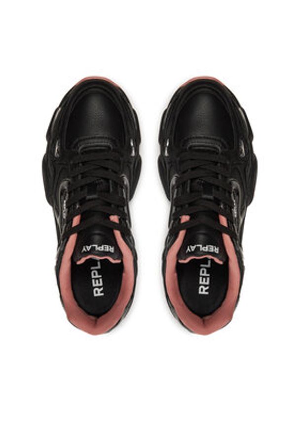 Replay Sneakersy GWS9N .000.C0004L Czarny. Kolor: czarny. Materiał: skóra