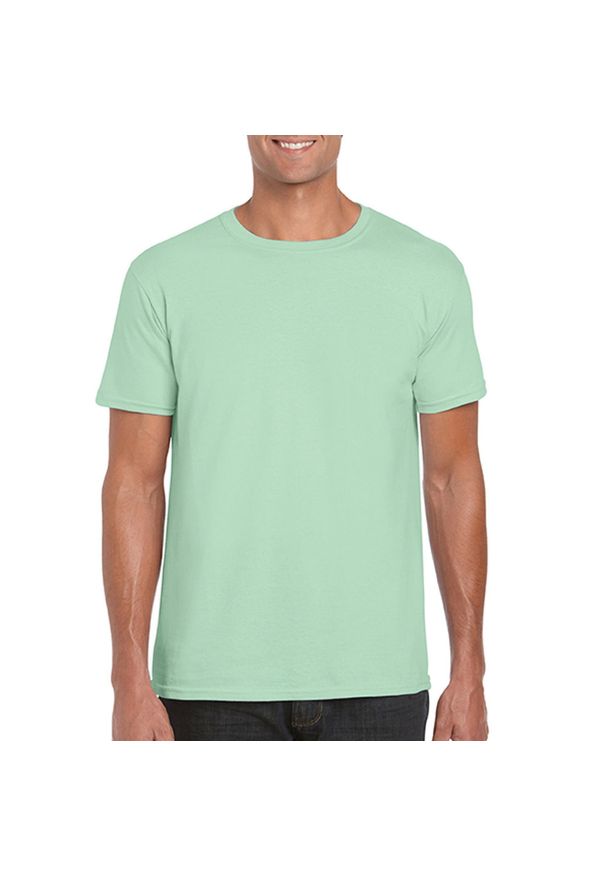 GILDAN - Koszulka Softstyle Dla Dorosłych Unisex. Kolor: zielony. Sport: turystyka piesza