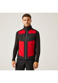 Regatta - Kamizelka robocza softshellowa unisex E-Volve. Kolor: czerwony. Materiał: softshell. Długość rękawa: bez rękawów. Sport: turystyka piesza