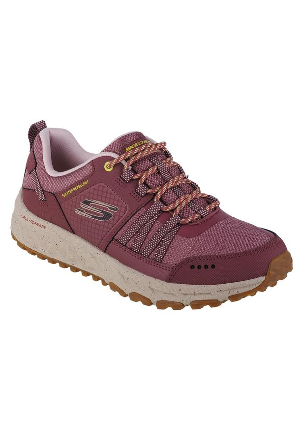 skechers - Buty do chodzenia damskie Skechers Mve Escape Plan. Zapięcie: sznurówki. Kolor: czerwony, wielokolorowy, różowy, brązowy. Materiał: materiał, skóra, tkanina. Szerokość cholewki: normalna. Sport: turystyka piesza