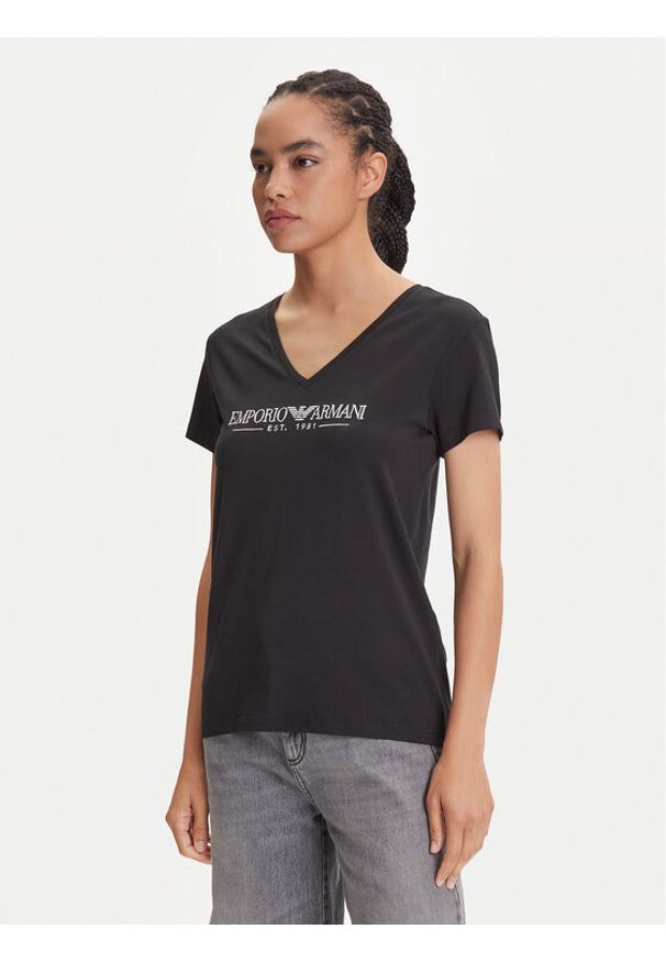 Emporio Armani Underwear T-Shirt EW000409 AF10881 UC001 Czarny Regular Fit. Kolor: czarny. Materiał: bawełna