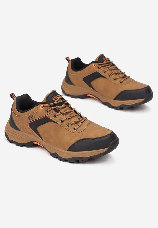 Born2be - Camelowe Buty Trekkingowe Cecrol. Nosek buta: okrągły. Zapięcie: sznurówki. Materiał: syntetyk, nubuk. Szerokość cholewki: normalna. Sport: wspinaczka