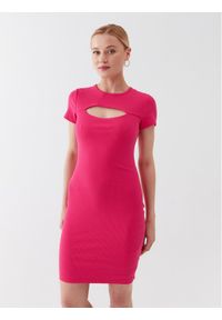 Guess Sukienka dzianinowa Lana WBYK95 KB9E2 Różowy Slim Fit. Kolor: różowy. Materiał: wiskoza #1