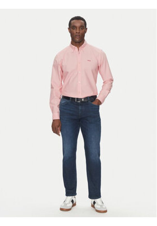 BOSS Koszula H-Roan 50521996 Różowy Slim Fit. Kolor: różowy. Materiał: bawełna