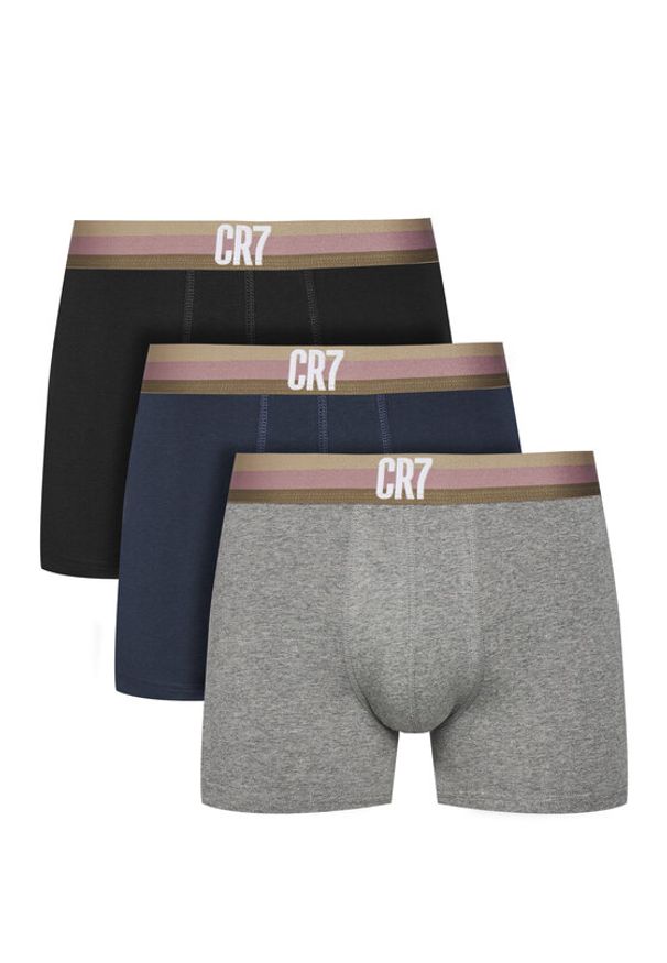 Cristiano Ronaldo CR7 Komplet 3 par bokserek 300-8100-49 Kolorowy. Materiał: bawełna. Wzór: kolorowy