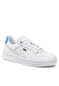 TOMMY HILFIGER - Tommy Hilfiger Sneakersy Flag Basket Sneaker FW0FW08081 Biały. Kolor: biały #4