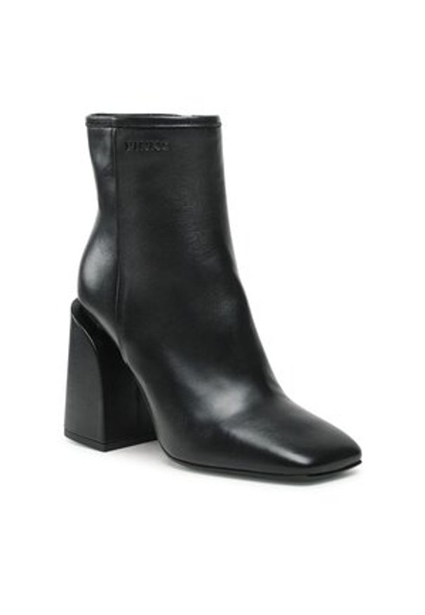Botki Pinko - Tea Tronchetto PE 23 BLKS1 100664 A0N9 Black Z99. Kolor: czarny. Materiał: skóra