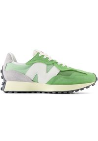 Buty unisex New Balance U327WRD – zielone. Okazja: na co dzień. Kolor: zielony. Materiał: zamsz, skóra, materiał, guma. Szerokość cholewki: normalna