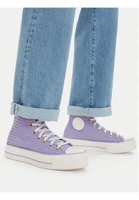 Converse Trampki Chuck Taylor All Star Lift Platform Knit Kadın Mor A13644C Fioletowy. Kolor: fioletowy. Materiał: materiał. Obcas: na platformie #6