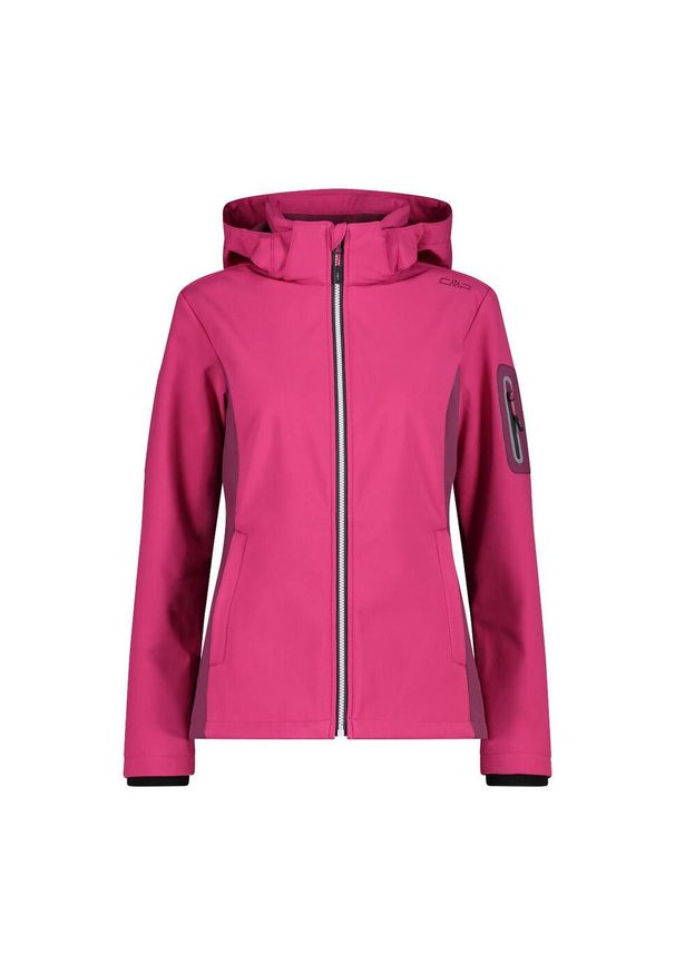 Kurtka damska turystyczna CMP 39A5006. Kolor: czerwony. Materiał: softshell. Sport: turystyka piesza