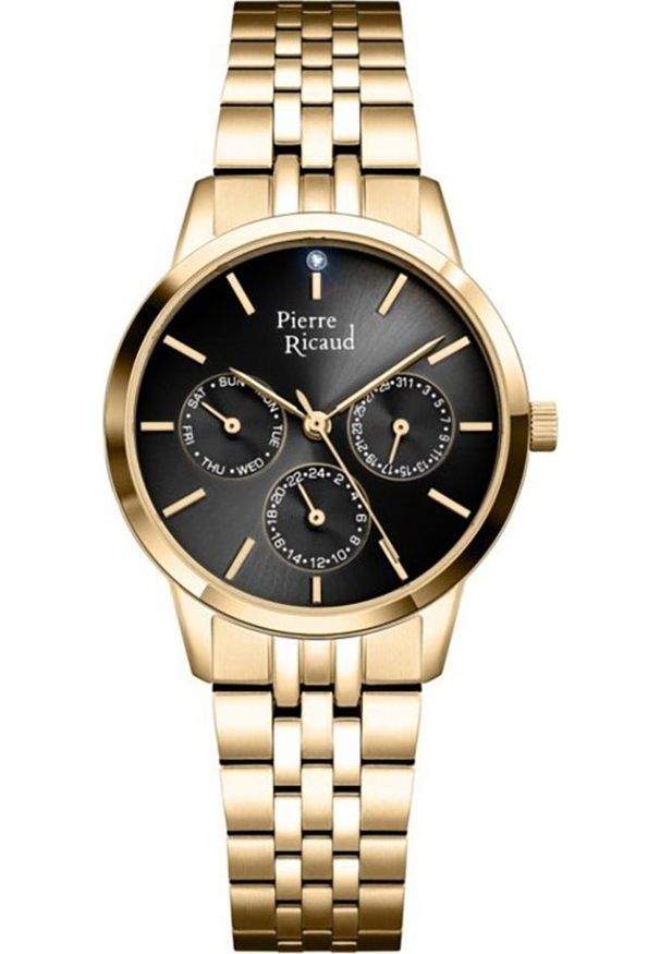 Zegarek damski Pierre Ricaud P21056.1114QF złoty. Kolor: złoty
