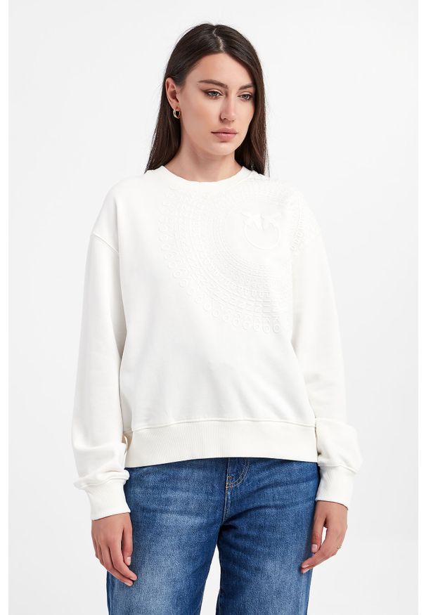 Pinko - Bluza Abetone PINKO. Materiał: bawełna. Długość: długie. Wzór: nadruk