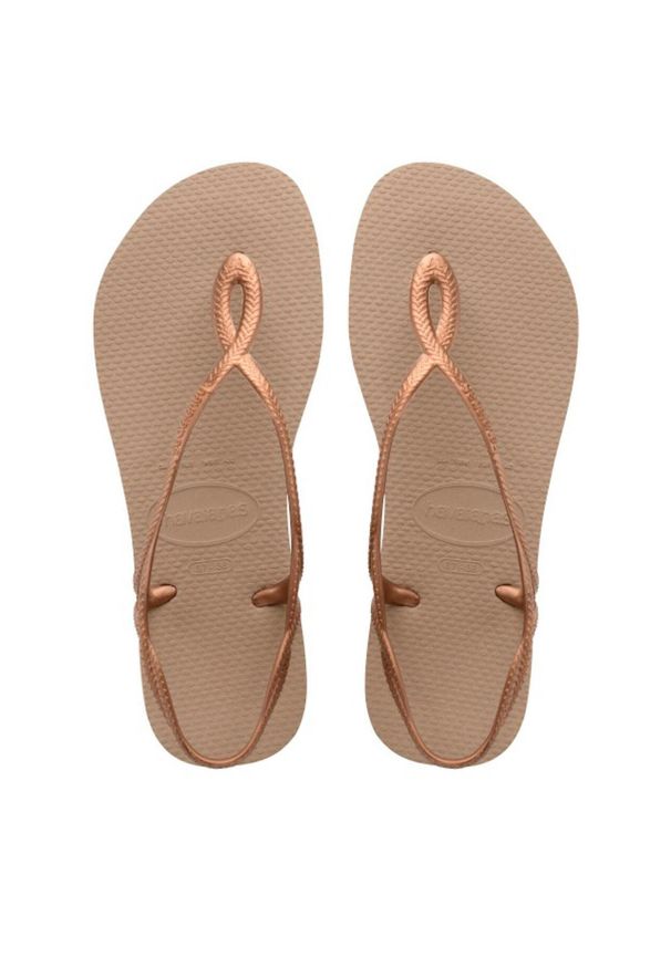 Klapki Havaianas Model 4129697 Kolor Brązowy. Okazja: na plażę. Kolor: różowy. Materiał: syntetyk. Styl: sportowy