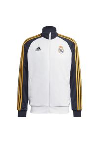 Adidas - Real Madrid DNA 3-Stripes Track Top. Kolor: niebieski, wielokolorowy, biały. Materiał: dresówka, materiał