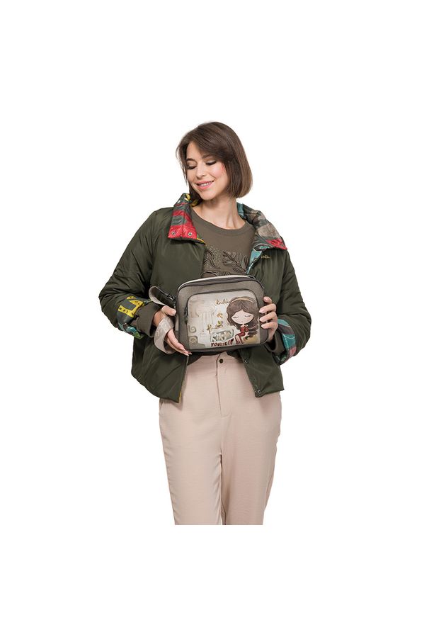 Brązowa Damska Listonoszka Anekke Z Laleczką. Kolor: brązowy