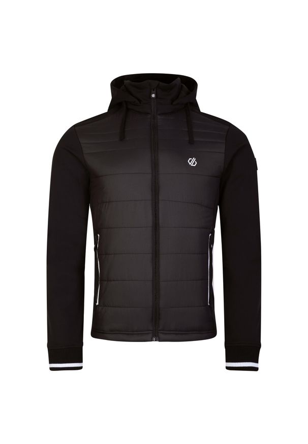 DARE 2B - Męska Kurtka Hybrydowa Z Kapturem I Pełnym Zamkiem Błyskawicznym. Typ kołnierza: kaptur. Kolor: czarny. Sport: turystyka piesza