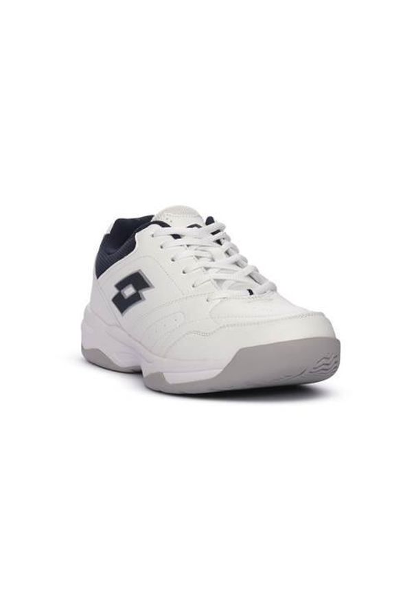 LOTTO - Buty do chodzenia męskie Lotto 10u Court Logo Amf. Zapięcie: sznurówki. Kolor: biały. Materiał: guma, syntetyk, materiał. Szerokość cholewki: normalna. Sport: turystyka piesza