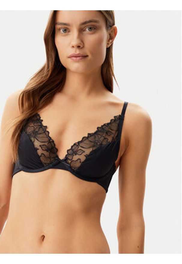 Hunkemöller Biustonosz z fiszbiną Jemima 301078 Czarny. Kolor: czarny. Materiał: syntetyk