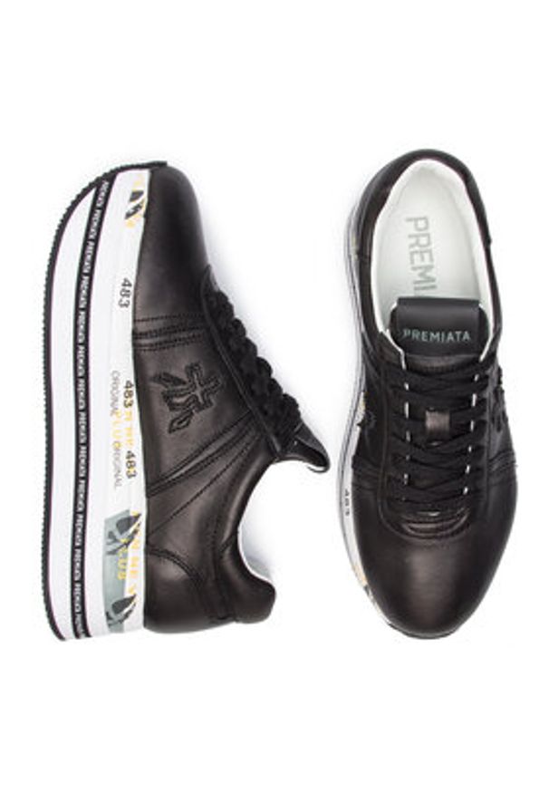 Premiata Sneakersy Beth 3873 Czarny. Kolor: czarny. Materiał: skóra