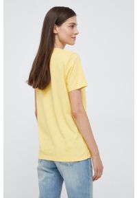 TOMMY HILFIGER - Tommy Hilfiger t-shirt bawełniany kolor żółty. Kolor: żółty. Materiał: bawełna. Wzór: aplikacja #3