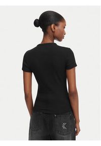 Tommy Jeans T-Shirt Script Rib DW0DW22809 Czarny Slim Fit. Kolor: czarny. Materiał: bawełna #5