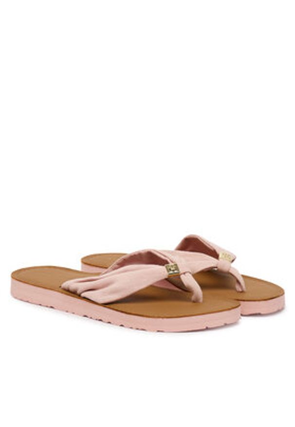 TOMMY HILFIGER - Tommy Hilfiger Japonki Th Ltr Footbed Summer Sandal FW0FW09194 Różowy. Kolor: różowy. Materiał: materiał