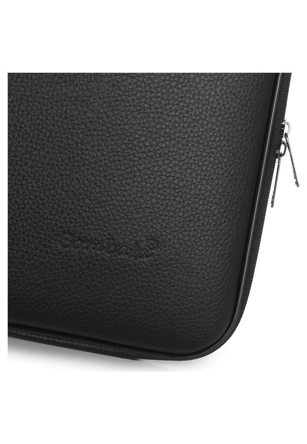 Torba Bombata AllBlack 17'' black. Wzór: paski. Styl: wizytowy, elegancki