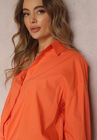 Renee - Pomarańczowa Koszula Bawełniana Aquida. Kolor: pomarańczowy. Materiał: bawełna. Długość rękawa: długi rękaw. Długość: długie #3