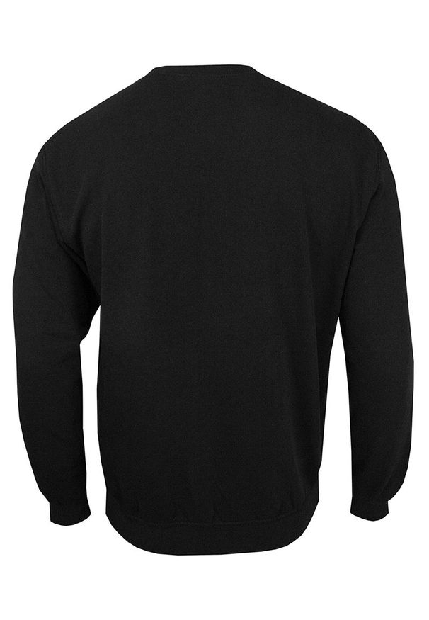 Stedman - Bluza Czarna, Okrągły Dekolt, Męska, -STEDMAN- Bez Kaptura, Jednokolorowa, Bez Nadruku. Typ kołnierza: bez kaptura. Kolor: czarny. Materiał: bawełna, poliester. Styl: klasyczny