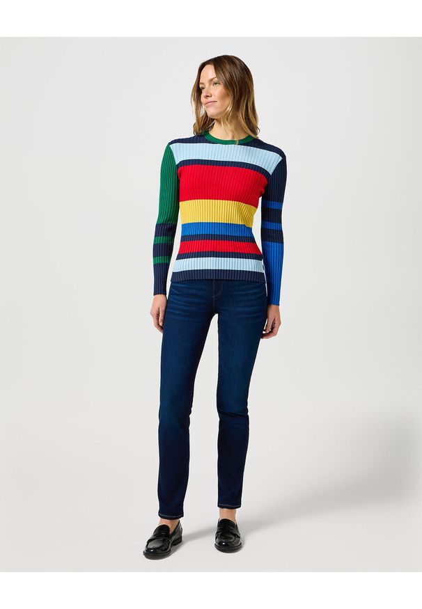 Wrangler - WRANGLER DAMSKIE SPODNIE JEANSOWE SLIM ILLUSION 112356385 W26L017642