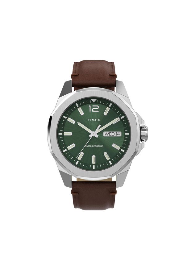 Zegarek Timex Essex TW2W14000 Green/Brown. Kolor: brązowy