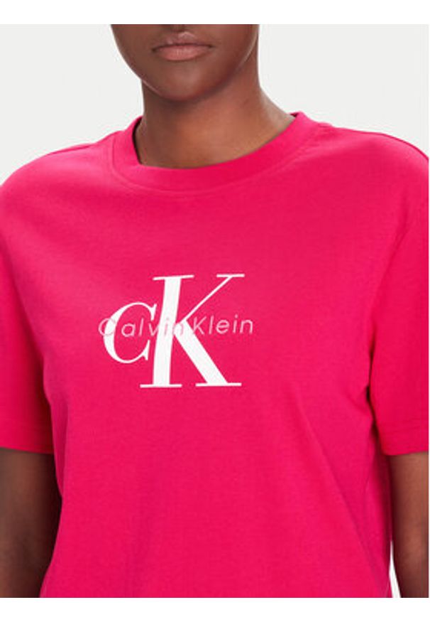 Calvin Klein Jeans T-Shirt Hero Classic LV047B865G Różowy Regular Fit. Kolor: różowy. Materiał: bawełna